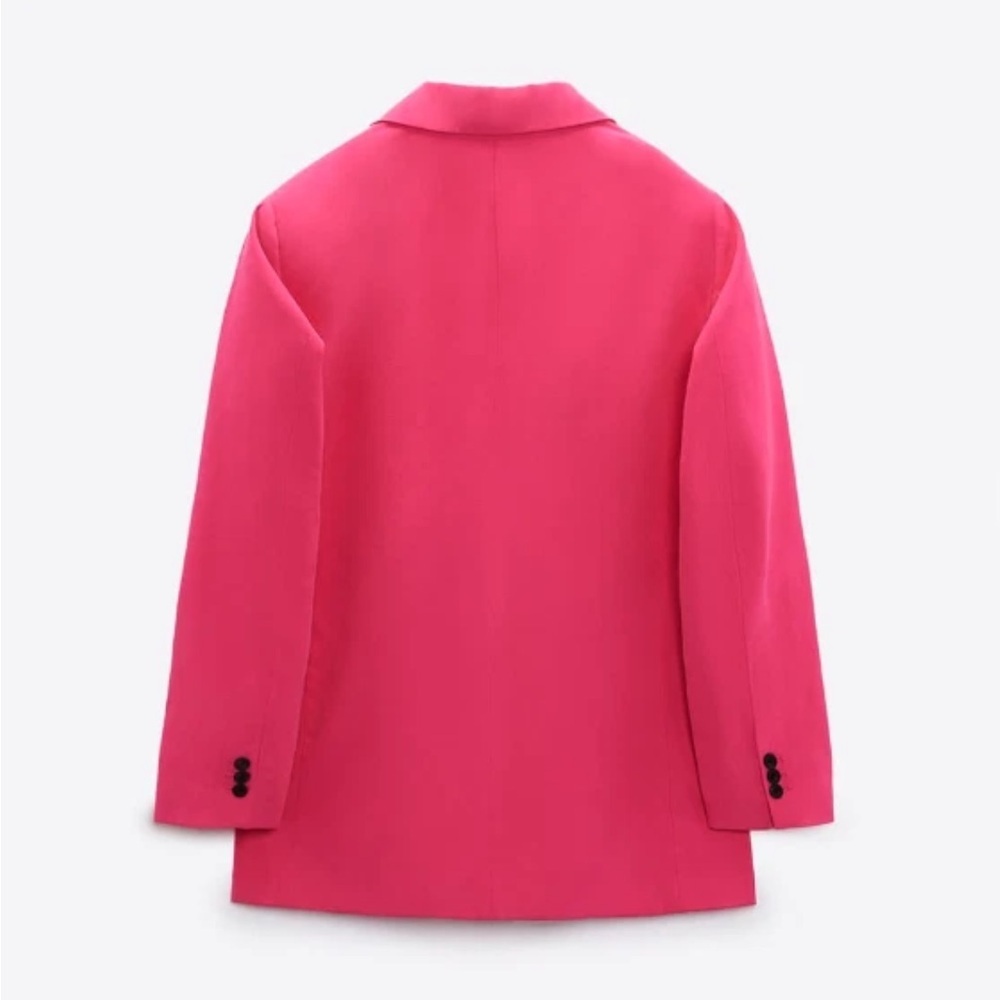 Zara hot pink blazer oversized jacket XS new - Picture 7 of 10